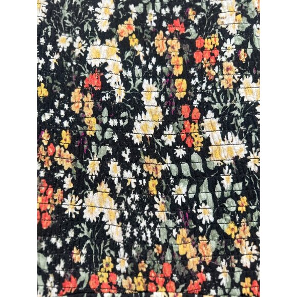 Anthropologie Omya Fall Flora Maxi Dress XS Back Orange Smocked Waist Scoop Neck - Picture 11 of 16